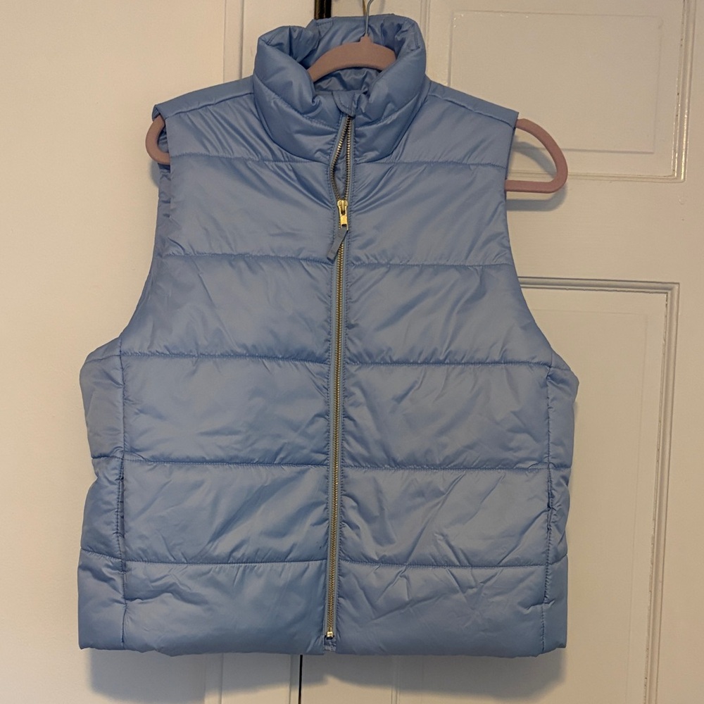 J. Crew Factory Light Blue Puffer Vest